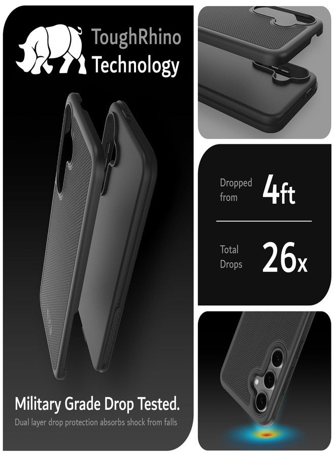 TUDIA MergeGrip [Military Grade] Designed for Samsung Galaxy S24 FE Case (2024), [Drop Tested] Dual Layer Shockproof Slim Tough Heavy Duty Protective Phone Cases for Galaxy S24 FE (Matte Black) - Image 2
